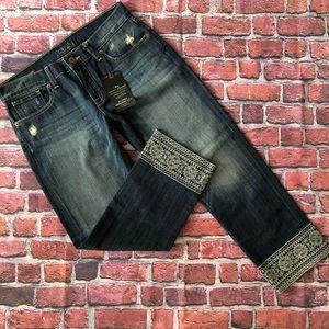 New Lucky Brand Weekender Crop Jeans Embroidery 4